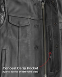 Bandit Men's Leather Motorcycle Vest