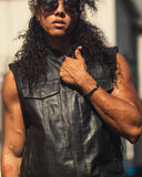 Sniper Men's Motorcycle Leather Vest