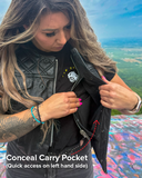 Bonnie Perforated Women's Motorcycle Leather Vest