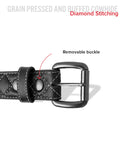 Diamond Quilted Leather Belt