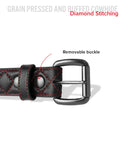 Diamond Quilted Leather Belt