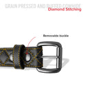 Diamond Quilted Leather Belt