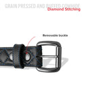 Diamond Quilted Leather Belt