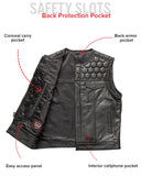 Hornet Men's Club Style Leather Vest