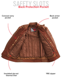 Crusader Men's Motorcycle Leather Jacket