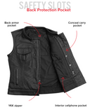 Jessica Perforated Women's Motorcycle Leather Vest