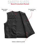 Hornet Perforated Men's Club Style Leather Vest