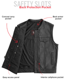 Blaster Men's Leather Motorcycle Vest