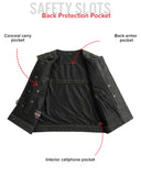 Lowside Hornet Perforated Men's Club Style Leather Vest