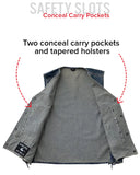 Gambler Men's Motorcycle Denim Vest