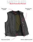 Venom Men's Motorcycle Leather Vest