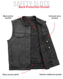 Hotshot Men's Motorcycle Leather Vest