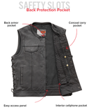 Sniper Men's Motorcycle Leather Vest