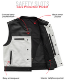 Two Tone Lowrider Perforated Men's Leather Vest