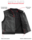 Two Tone Lowrider Perforated Men's Leather Vest