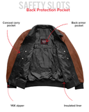Moto Bomber Two Tone Men's Leather Jacket