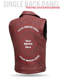 Roller - Men's Motorcycle Leather Vest