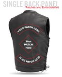 Sniper Men's Motorcycle Leather Vest