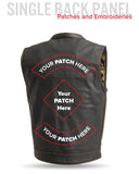 The Cut Men's Motorcycle Leather Vest, Multiple Color Options