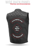 Downside Perforated Men's Motorcycle Leather Vest