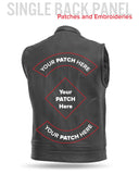 Blaster Men's Leather Motorcycle Vest
