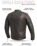 Crusader Men's Motorcycle Leather Jacket