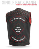 Hornet Perforated Men's Club Style Leather Vest