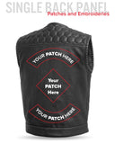 Hornet Perforated Men's Club Style Leather Vest