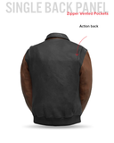 Moto Bomber Two Tone Men's Leather Jacket