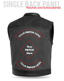 Two Tone Lowrider Perforated Men's Leather Vest