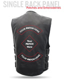 Commando Men's Leather Swat Style Motorcycle Vest