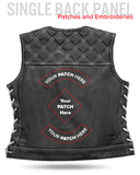 Bonnie - Women's Motorcycle Leather Vest - Diamond Quilt