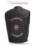 Upside Perforated Men's Club Style Leather Vest