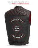 Upside Perforated Men's Club Style Leather Vest