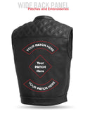 Upside Perforated Men's Club Style Leather Vest