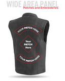 Club House Men's Leather Motorcycle Vest