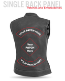 Jessica Women's Motorcycle Leather Vest - White - Limited Edition
