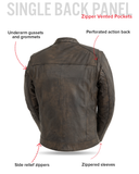 Hipster Men's Motorcycle Leather Jacket