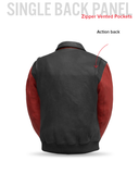 Moto Bomber Two Tone Men's Leather Jacket