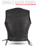 Raven Women's Motorcycle Leather Vest