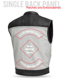 Two Tone Lowrider Perforated Men's Leather Vest