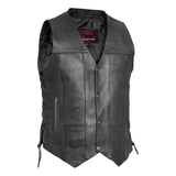 Men's Line Ranger Multi-Pocket Motorcycle Vest - Black
