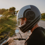 D.O.T. & ECE Daytona Retro Full Face Motorcycle Helmet: Vintage Style for Men, Women, & Youth - W/ Racer