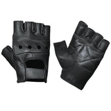 Gripshield - Men's Leather Motorcycle Fingerless Gloves