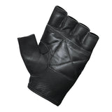 Gripshield - Men's Leather Motorcycle Fingerless Gloves