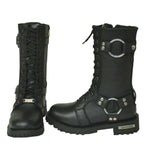 Double Harness - Ladies Motorcycle Biker Leather Boots