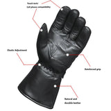 Freehand - Men's Gauntlet Leather Motorcycle Gloves