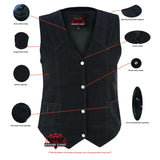 Women's Denim Classic Plain Sides Vest