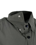 Performance Tech Gun Metal Hybrid Button Up Shirt (Hidden Snap Collars)