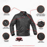 Men's Black Drum Dyed New Zealand Lambskin Jacket